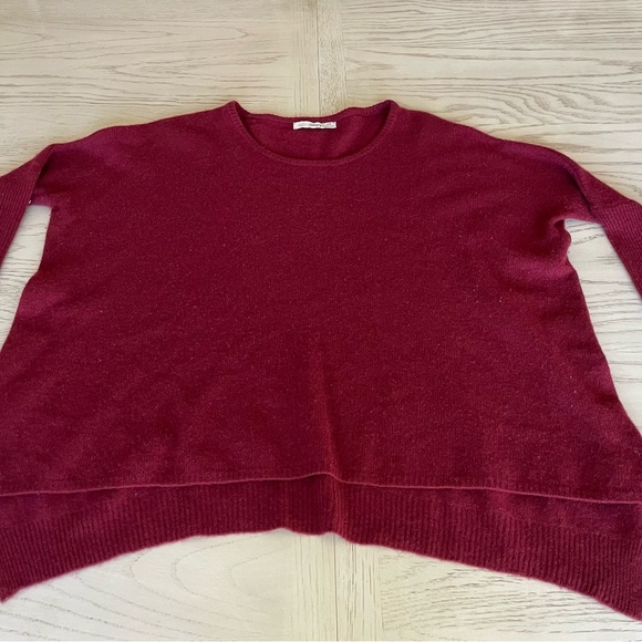 Subtle Luxury Red Crew Neck Sweater - Picture 4 of 5
